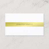 ミニマルエレガントスモダンデザイン金ゴールドプレインラックス 名刺 (正面)