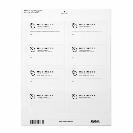 ミニマルエレガントスモダンロゴ名無料 ラベル (フルシート)