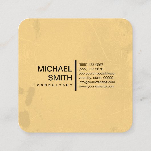 ミニマルエレガントスモダンヴィンテージ#3 スクエア名刺 (裏面)