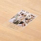 ミニマルエレガントスモダン写真結婚の4枚 アクリル招待状 (レイダウン)