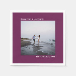 ミニマルエレガントスモダン・マゼン結婚タの写真 スタンダードカクテルナプキン