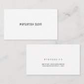 ミニマルエレガントスユニカワンフォントスタイル白 名刺 (正面/裏面)