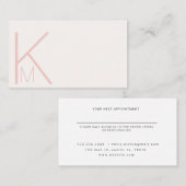 ミニマルエレガントス二重一文字 予約カード (正面/裏面)