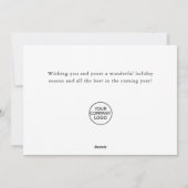 ミニマルエレガントス企業のクリスマス挨拶 シーズンカード (裏面)