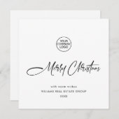 ミニマルエレガントス企業の・クリスマスQRコード シーズンカード (正面/裏面)