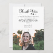 ミニマルエレガントス写真悔やみや弔慰書道 サンキューカード (正面)