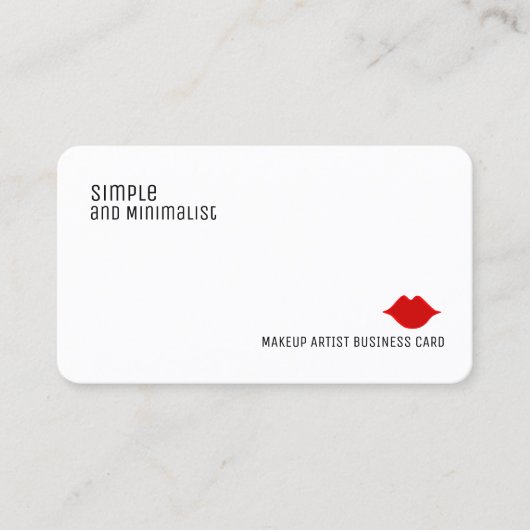 ミニマルエレガントス化粧美しい 名刺 (正面)