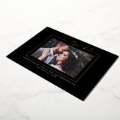 ミニマルエレガントス実在金ゴールド写真の保存 箔招待状 (回転した状態)