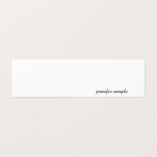 ミニマルエレガントス手書きスクリプシンプルト標準 名刺 (外部フラット)