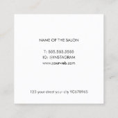 ミニマルエレガントス淡い色のバラはさみサロン スクエア名刺 (裏面)