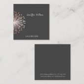 ミニマルエレガントス淡い色のピンクタンデリオ スクエア名刺 (正面/裏面)