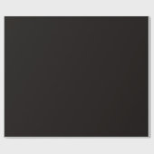 ミニマルエレガントス無地のクロウ黒平原 ラッピングペーパー (フラット)