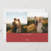 ミニマルエレガントス結婚した・クリスマス・スクリプト写真 シーズンカード (裏面)