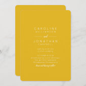 ミニマルエレガントス結婚モダンサマー 招待状 (正面/裏面)