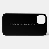 ミニマルエレガントス縦名モノグラムブラック Case-Mate iPhoneケース (裏面 (横))