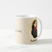 ミニマルエレガントス芸術的女性名カスタム式 コーヒーマグカップ (正面右)