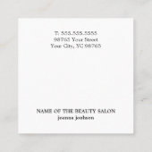 ミニマルエレガントス金フェイク属ヘアドレはっきりしたッサー スクエア名刺 (裏面)