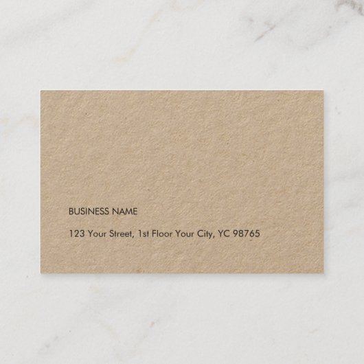 ミニマルエレガントスKraftクール紙コンサルタント 名刺 (裏面)