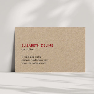 ミニマルエレガントスKraftクール紙コンサルタント 名刺