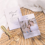ミニマルエレガントスMonogram結婚写真 サンキューカード<br><div class="desc">ミニマエレガントリストのモノグラム写真のコレクションと一致すフォーマルる写結婚真のサンキューカード。このデザインは、カードの上部にカスタムウェディングモノグラムを備えている。モノグラムは、カップルの名前のイニシャルと素朴な手描き葉のリグイラストレーションを組み合わせる。カードの裏には、友人や家族カスタムに対し感謝していてお礼を言う心からのメッセージが入っている。このページにリンクされているコレクションを一致するセット結婚として表示する。何か感じ質問があれば自由に連絡して嬉しい救済よ！</div>