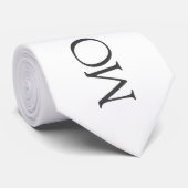 ミニマルエレガントタイポグラフィモノグ結婚ラム ネクタイ (ロール)