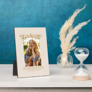 ミニマルエレガントタイポグラフィ写真卒業 フォトプラーク