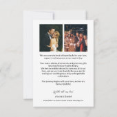 ミニマルエレガントタイポグラフィ結婚の写真 サンキューカード (裏面)