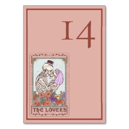 ミニマルエレガントタロットスケルトン結婚ズ テーブルナンバー