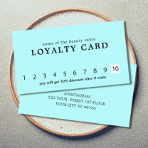 ミニマルエレガントターコイズ美しいロイヤリティ ロイヤリティカード