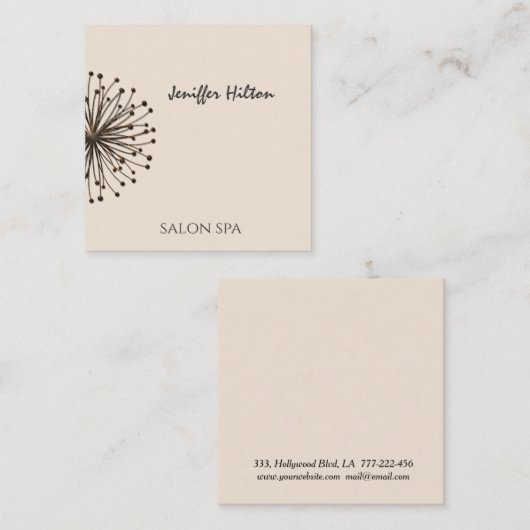 ミニマルエレガントダデオン スクエア名刺 (正面/裏面)