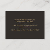 ミニマルエレガントダークフェイクシザー美容師 名刺 (裏面)