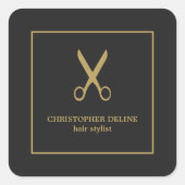 ミニマルエレガントダークフェイク金ゴールド スクエアシール (正面)