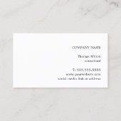 ミニマルエレガントテクスチャダークグレーコンサルタント 名刺 (裏面)