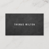 ミニマルエレガントテクスチャダークグレーコンサルタント 名刺 (正面)