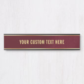 ミニマルエレガントデザインカスタム文字hereホーム サインプレート (正面)