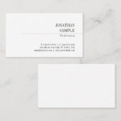 ミニマルエレガントデザインクラシックルックトレンディー 名刺 (正面/裏面)