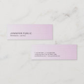 ミニマルエレガントデザイントレンディーピンクパープルリュックス スキニー名刺 (正面/裏面)