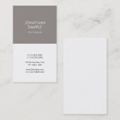 ミニマルエレガントデザインブラウンホワイトトレンディー 名刺 (正面/裏面)