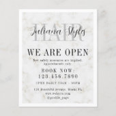 ミニマルエレガントト大理石の白フレーム チラシ (裏面)