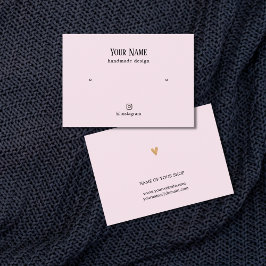 ミニマルエレガントバラフェイク金ゴールドハートイヤリングカード