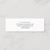 ミニマルエレガントバラヘアピンヘアドレッサー スキニー名刺 (裏面)