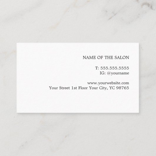 ミニマルエレガントバラホワイトヘアサロン ロイヤリティカード (裏面)