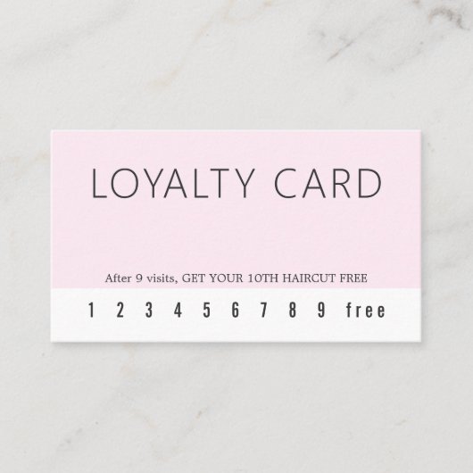 ミニマルエレガントバラホワイトヘアサロン ロイヤリティカード (正面)