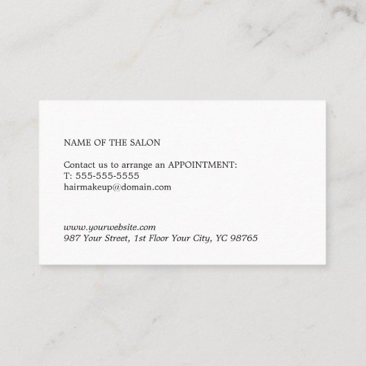 ミニマルエレガントバラホワイト美しいクーポン 割引カード (裏面)