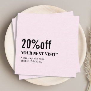 ミニマルエレガントバラホワイト美しいクーポン 割引カード