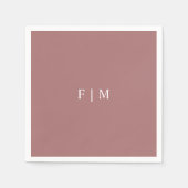 ミニマルエレガントバラ結婚のナプキン スタンダードカクテルナプキン (正面)