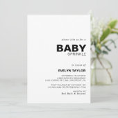 ミニマルエレガントフォーマルベビー散布 招待状 (スタンド正面)
