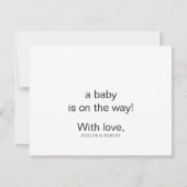 ミニマルエレガントフォーマルベビー発表カード サンキューカード (裏面)