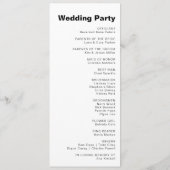 ミニマルエレガントフォーマル結婚式 プログラム (裏面)