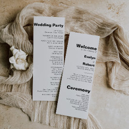 ミニマルエレガントフォーマル結婚式 プログラム